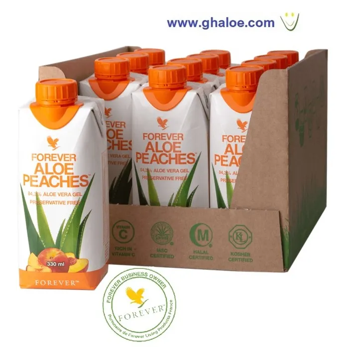 Forever Aloe vera Peach 330 ml x 12