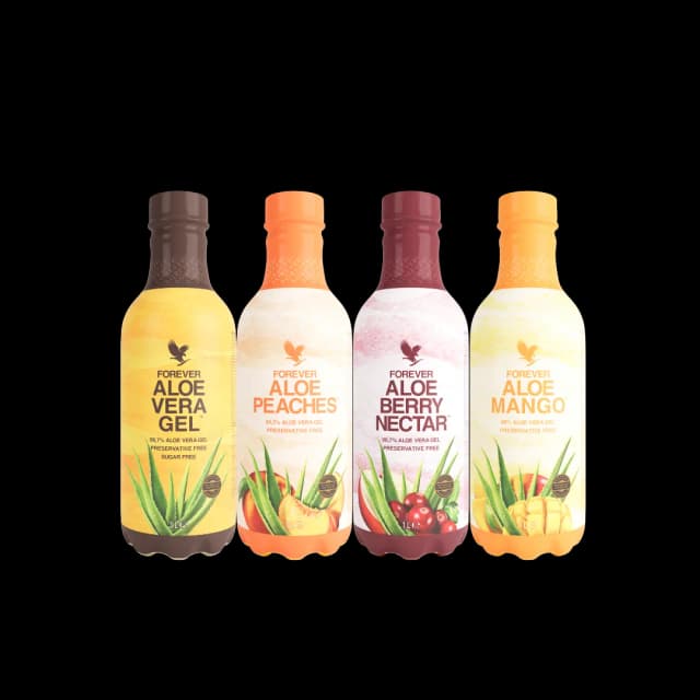 Edition Limitée 4-Pack Mix Pulpe Aloe Vera à Boire Forever - 4 saveurs